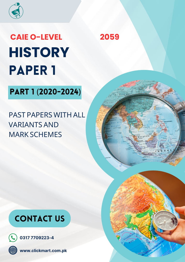 Cambridge O-Level Pakistan Studies (2059) P-1 (History) Past Papers Part-1 (2020-2023)