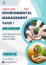 Load image into Gallery viewer, Cambridge O-Level Environmental Management (5014) P-1 Past Papers Part-2 (2015-2019)
