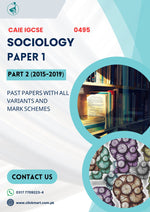 Load image into Gallery viewer, Cambridge IGCSE Sociology (0495) P-1 Past Papers Part-2 (2015-2019)
