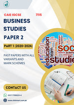 Load image into Gallery viewer, Cambridge O-Level Business Studies (7115) P-2 Past Papers Part-1 (2020-2023)
