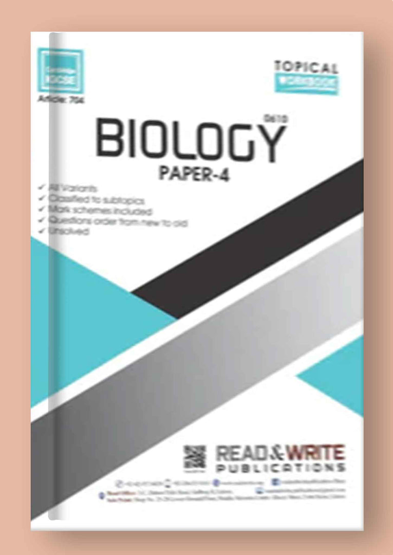 Cambridge IGCSE Biology (0610) P-4 Topical Workbook R&W 704