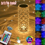 Load image into Gallery viewer, 16 Color RBG Crystal Desk Lamp
